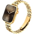 thumbnail image 1 of REQO Thin Classic Metal Chain Band Fit Slim Apple Watch Bands for women 42mm 41mm 40mm 38mm, Dressy Designer Stainless Steel iWatch Bands for iPhone Watch Bands Series 11 10 9 SE 8 7 6 5 4 3 2 1, 1 of 6