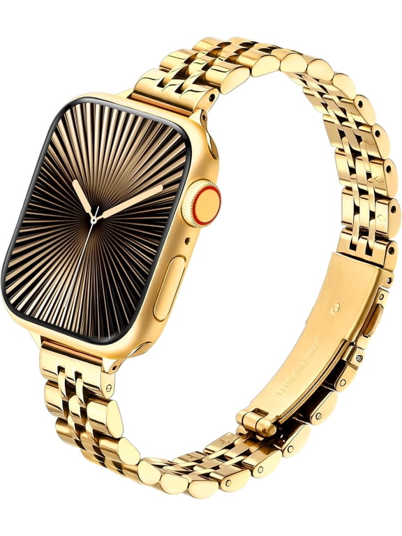 Thin Classic Metal Chain Band Fit Slim Apple Watch Bands for women 42mm 41mm 40mm 38mm, Dressy Designer Stainless Steel iWatch Bands for iPhone Watch Bands Series 11 10 9 SE 8 7 6 5 4 3 2 1