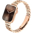 thumbnail image 1 of REQO Thin Classic Metal Chain Band Fit Slim Apple Watch Bands for women 42mm 41mm 40mm 38mm, Dressy Designer Stainless Steel iWatch Bands for iPhone Watch Bands Series 11 10 9 SE 8 7 6 5 4 3 2 1, 1 of 6