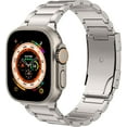 thumbnail image 1 of REQO Titanium Band Compatible with Apple Watch Band 49mm 46mm 45mm 44mm 42mm iWatch Ultra2 Ultra SE 2 SE Series 10 9 8 7 6 5 4 3 2 1,Titanium Replacement Watch Band with Folding Clasp, 1 of 8