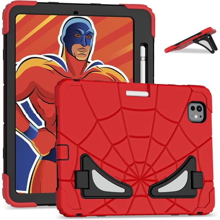 REQO for New iPad Pro 11 Inch Case 2024 5th Generation(M4): with Pen Holder Shockproof Rugged Hybrid Protective Case with Kickstand  Cover