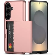 REQO for Samsung Galaxy S26 Case with Card Holder Dual Layer Heavy Duty Protective Case Hidden Card Slot Slim Wallet Cover for Samsung S26 6.2
