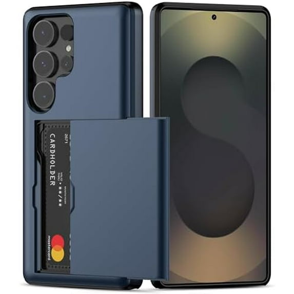 REQO for Samsung S25 Ultra Case with Card Holder Dual Layer Heavy Duty Protective Case Hidden Card Slot Slim Wallet Case for Samsung S25 Ultra 6.9''