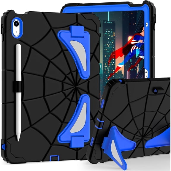 REQO for iPad A19 12th/A16 11th（2026/2025） Case Rugged Tablet Case with Adjustable Kickstand, Shockproof Hard PC+Silicon Cover, Pencil Slot,Child-Friendly Design for Learning & Adult Work Use