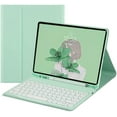 thumbnail image 1 of REQO iPad Mini 5th Generation Mini 4 7.9 inch Keyboard Case Cute Round Key Color Keyboard Wireless Detachable BT Keyboard Cover with Pencil Holder for Mini 5 (Mini4/Mini5, MintGreen), 1 of 7