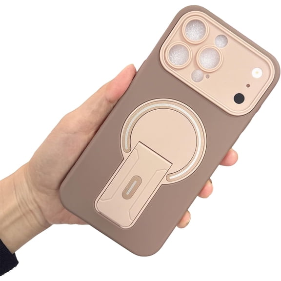 REQO for iPhone 17/16/15 Pro Max Case with Invisible Stand, [Compatible with MagSafe] Shockproof Protective Phone Cover, Foldable Kickstand (iPhone 16 Pro)