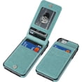 thumbnail image 1 of REQO iPhone 7 iPhone 8 iPhone SE 2020 Case Wallet with Credit Card Holder, Premium Leather Magnetic Clasp Kickstand Heavy Duty Protective Cover for iPhone 7/8/SE 4.7 Inch(Green), 1 of 7