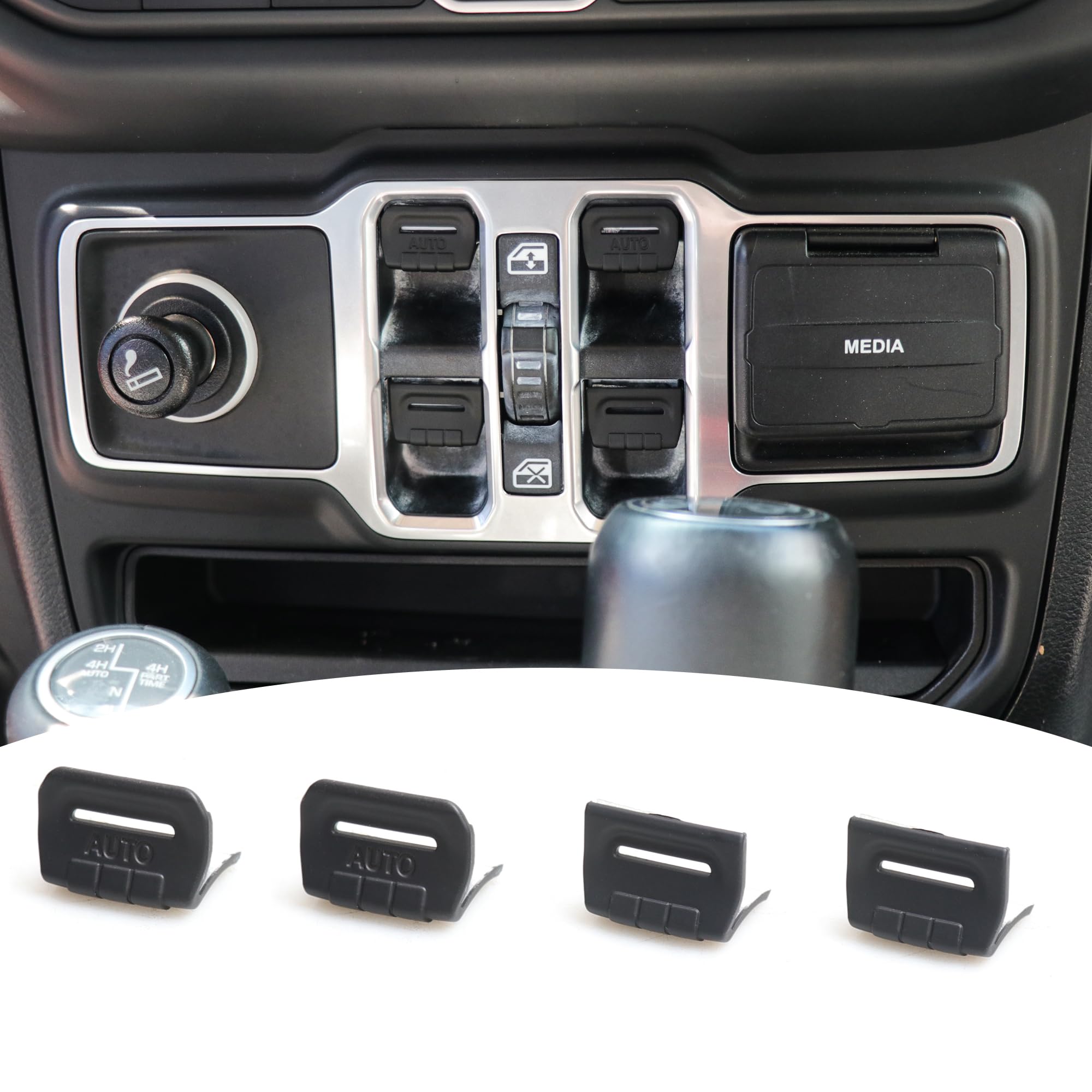 RERPRO Center Console Window STF9 Button Switch Cover Trim with 2018