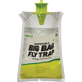 RESCUE! Big Bag Fly Trap Disposable Outdoor Hanging Trap - Large Capacity - 11 Pack