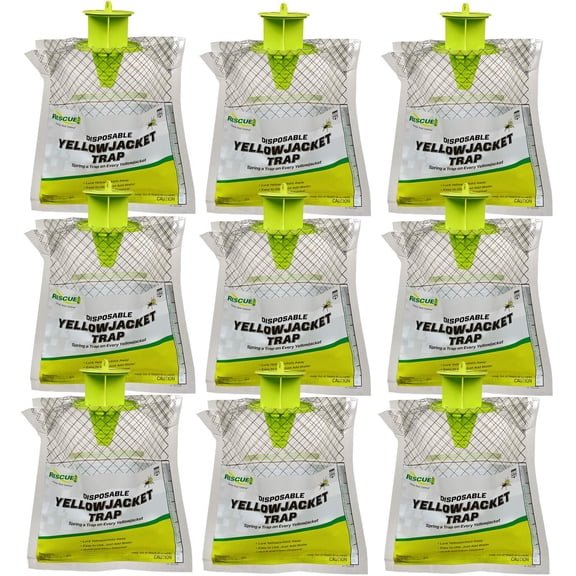 RESCUE! Disposable Yellowjacket Trap - Central & Eastern Formula - 9 Traps