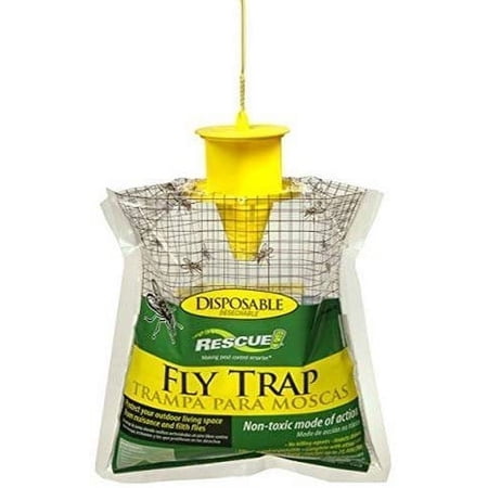RESCUE! Fly Trap FTD Non-Toxic Disposable - Outdoor Use - 6 Pack