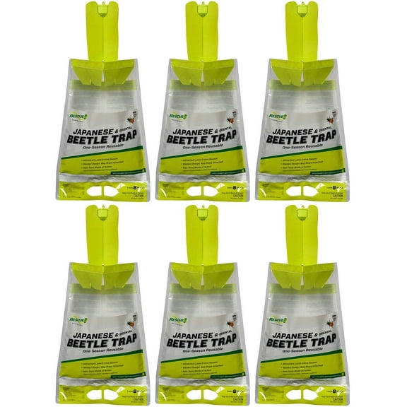 RESCUE! Japanese Beetle Trap  Reusable Bag - 6 Traps