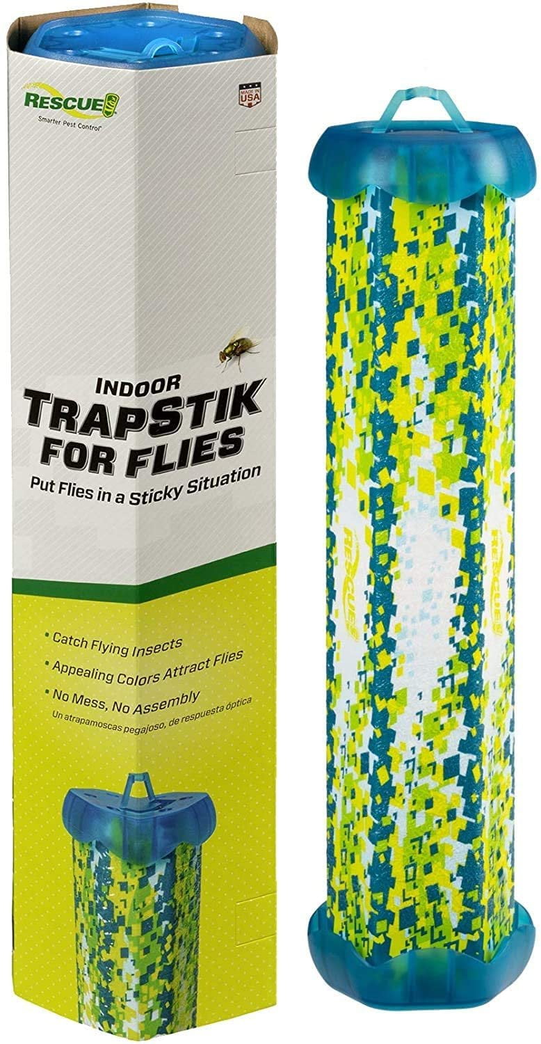 RESCUE! Non-Toxic TrapStik for Flies – Indoor Hanging Fly Trap - 4 Pack  42853400002