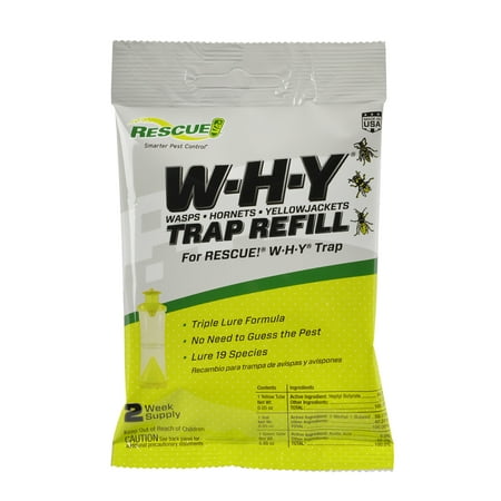 RESCUE! W•H•Y Trap Refill Attractant Kit for Wasps, Hornets and Yellowjackets, 2 Week Supply