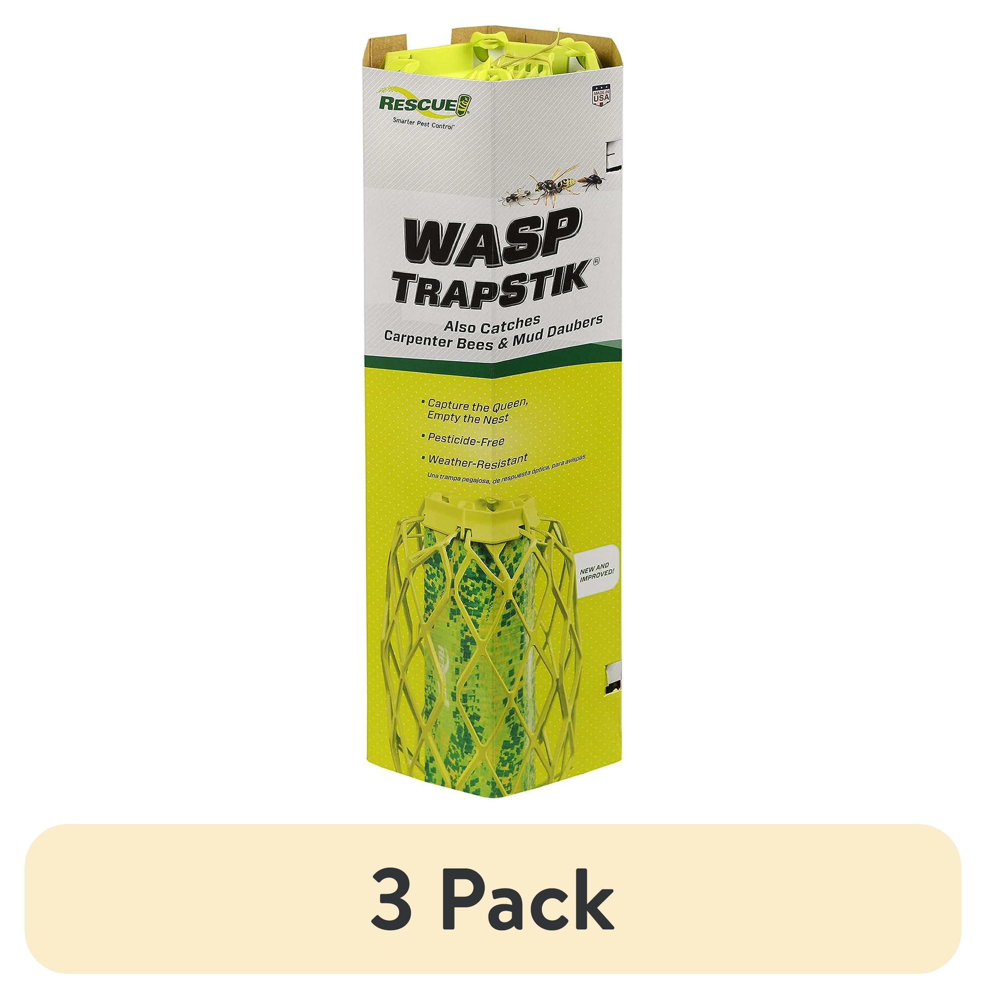 (3 pack) RESCUE! Outdoor Hanging TrapStik for Wasps, Mud Daubers, and