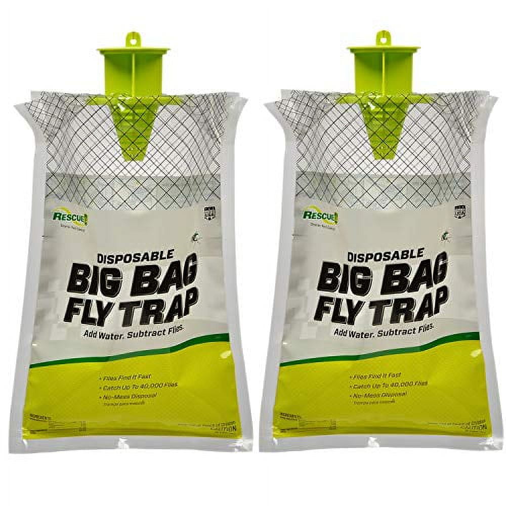 RESCUE!, Outdoor Disposable Fly Trap, Baited for Hundreds of Fly