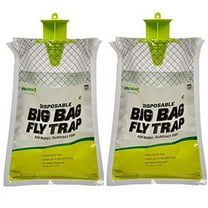 RESCUE Outdoor Non-Toxic Disposable Big Bag Fly Trap, 2 Pack