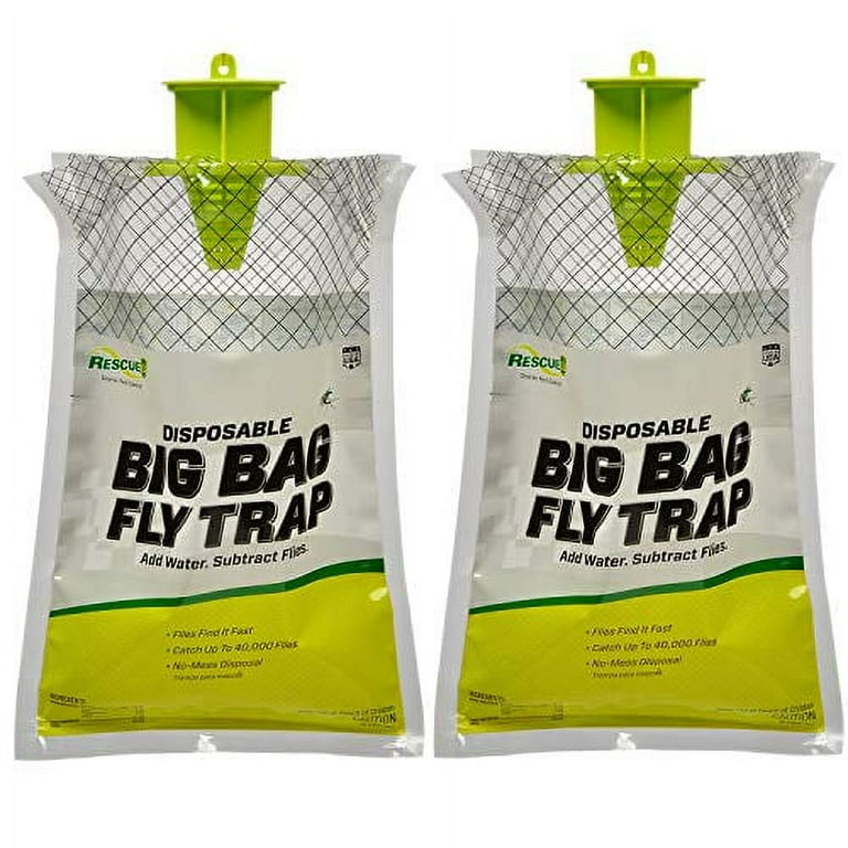 RESCUE!, Outdoor Disposable Fly Trap, Baited for Hundreds of Fly