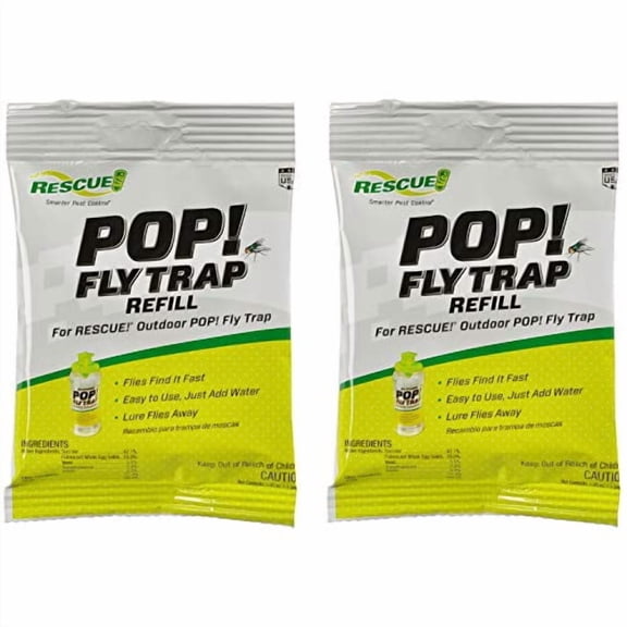 RESCUE! POP! Fly Trap Bait Refill Outdoor Use 2 Pack