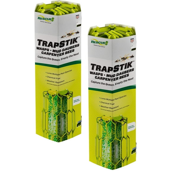 RESCUE Trapstik for Wasps with Bird Guard, 2 Pack