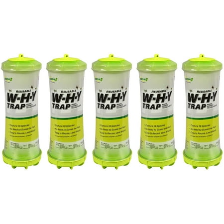 RESCUE! WHY Trap for Wasps, Hornets & Yellowjackets - Outdoor Hanging Trap - 5 Pack