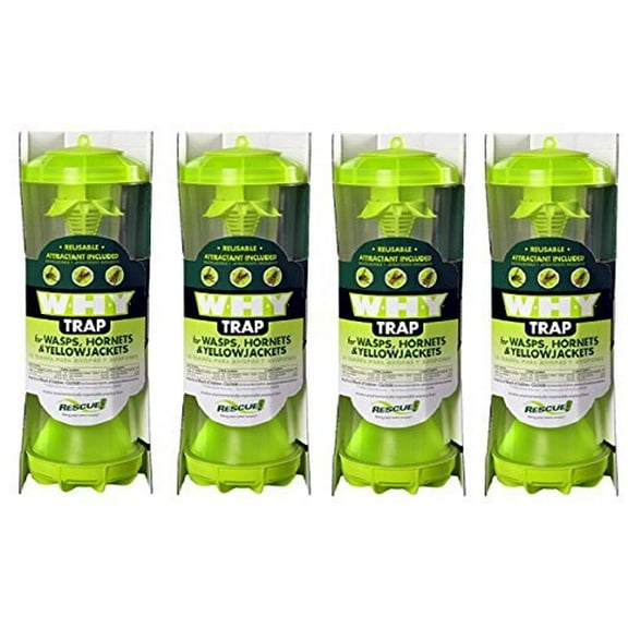 RESCUE! WHYTR-BB8 WHY Wasp Hornet & Yellowjacket Traps - Quantity 4