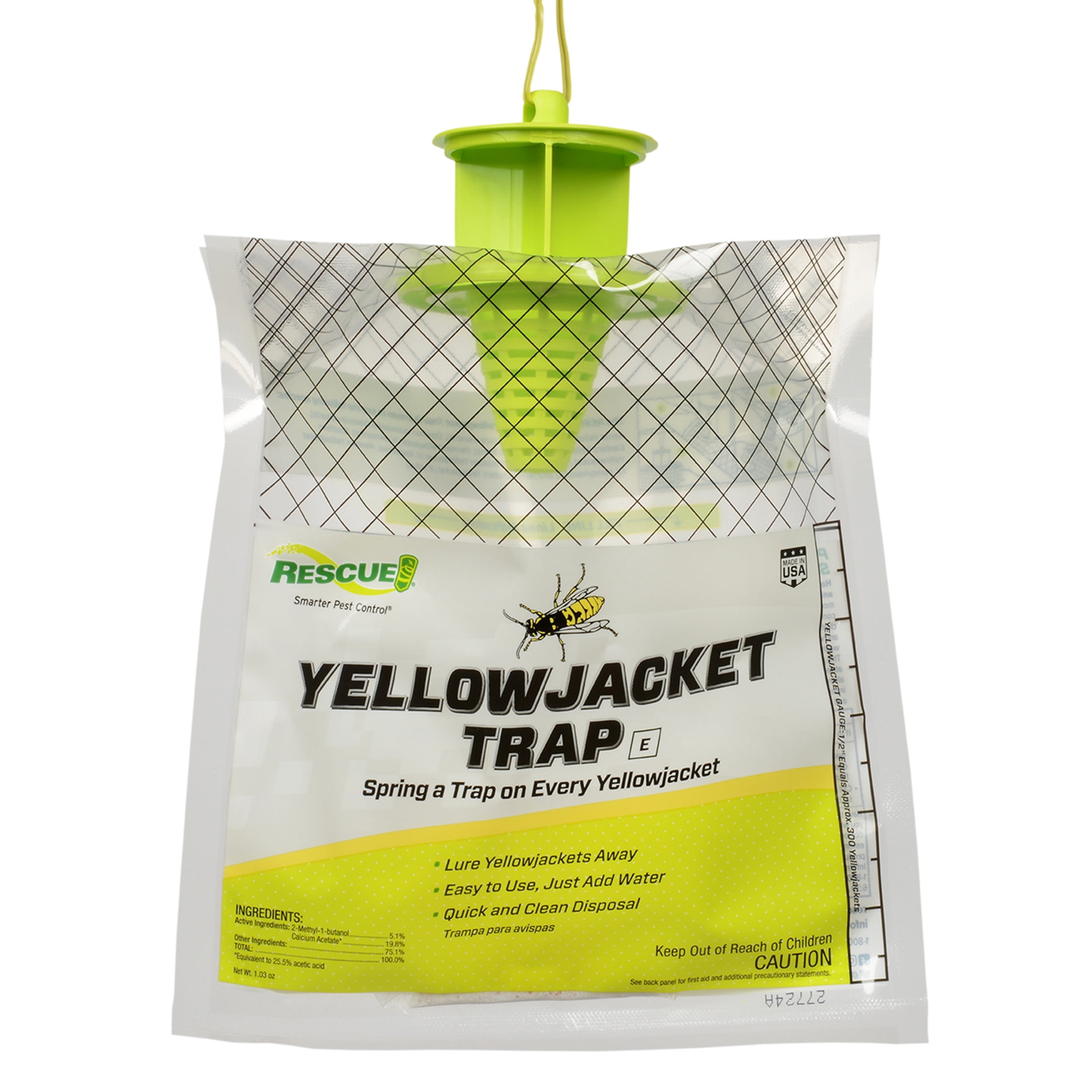 RESCUE! Yellow Jacket Disposable Trap, 1 Unit, East of Rockies Mix