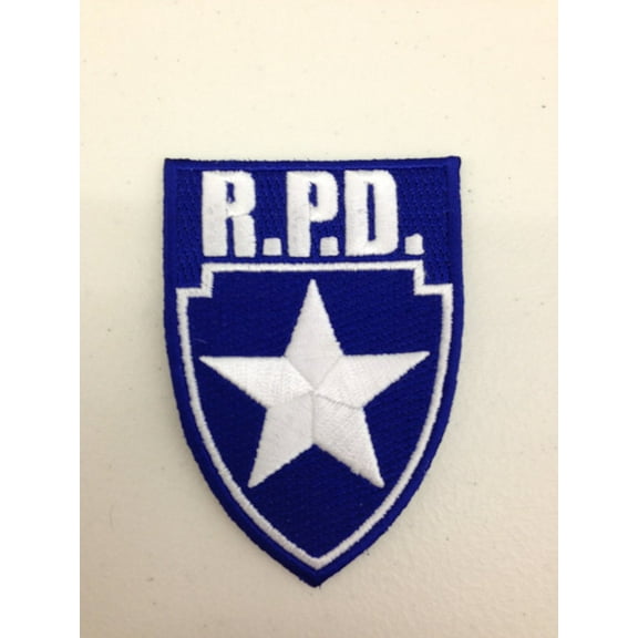 RESIDENT EVIL R.P.D. Silver Star Blue Logo Shield PATCH