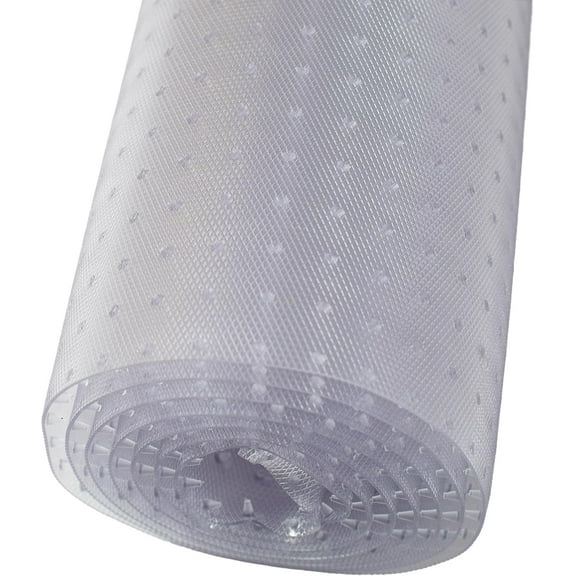 RESILIA Industrial Deep Pile Carpet Runner - Crosshatch Pattern Non Slip Carpet & Rug Protector Mat, Waterproof Clear Plastic Vinyl Floor Covering, 24 Inches Wide x 25 Feet Long