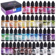 LET'S RESIN 48 colors Concentrated Alcohol Ink Set for Epoxy Resin, Alcohol Paint Dye for Resin Art, Tumblers, Diy Decoration (Each 0.35oz)
