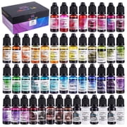 LETS RESIN 48 colors Concentrated Alcohol Ink Set for Epoxy Resin, Alcohol Paint Dye for Resin Art, Tumblers, Diy Decoration (Each 0.35oz)