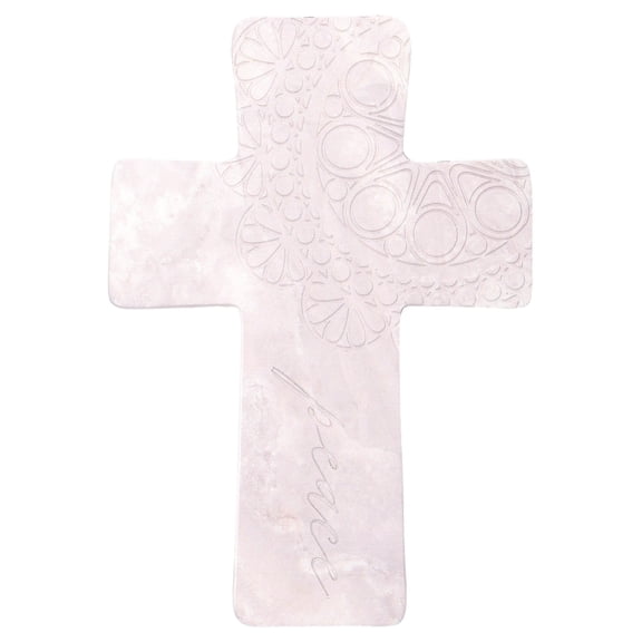 Peace Cross Christmas Decoration, Gray, 8.8", by Holiday Time