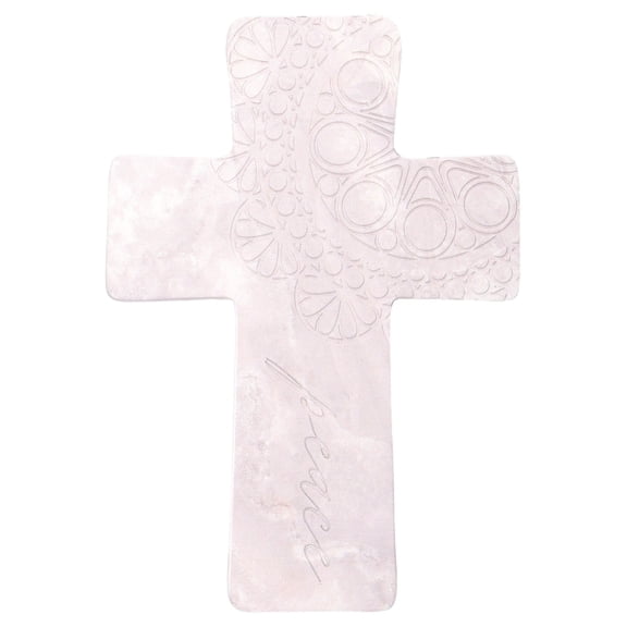 Peace Cross Christmas Decoration, Gray, 8.8", by Holiday Time