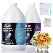 LETS RESIN Deep Pour Epoxy - 1.5 Gallon, 2-4 Inch Clear, Bubble Free for River Tables, Flower Art & Crafts