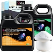 LET'S RESIN Polyurethane Resin, 60oz 2 Part Casting Resin, Fast Cured Resin within 10 Minutes, Ultra Low Viscosity & Low Odor Pourable Liquid Plastic for Casting Models, Prototypes & Other Resin Craf