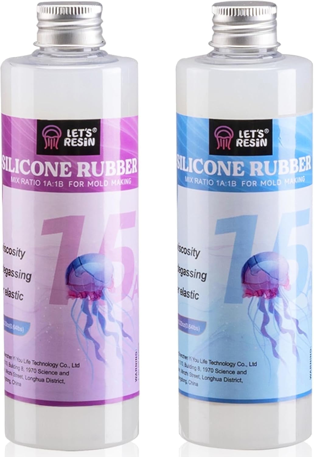 LET'S RESIN Silicone Mold Making Kit-Translucent Silicone Rubber Non-Toxic Liquid Mold Making Silicone-20.46oz Super Elastic Molding Silicone-Ideal for 3D Molds,Resin Molds,Silicone Molds4H Fast Cure