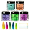 thumbnail image 1 of LET'S RESIN Thermochromic Pigment Powder Temperature Activated That Changes at 88°F-5 Colors Changing Powder for Nail Polish, Paint, Slime, Epoxy, Resin, Ink, Fabric Art, Casting-3 Gram Each, 1 of 6