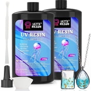 LETS RESIN 500g UV Resin, Upgraded Crystal Clear UV Resin Hard, Low Odor Ultraviolet Epoxy Resin, for Jewelry, Craft Decoration