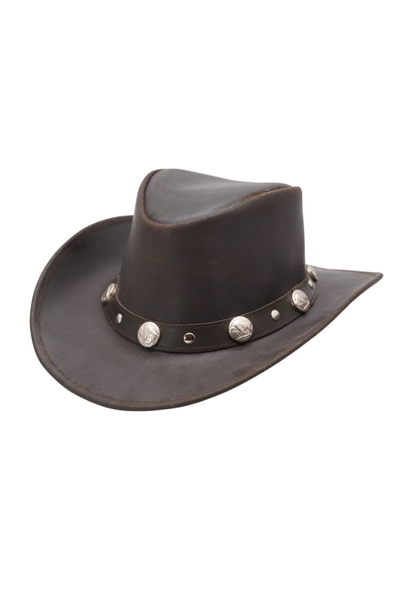 Premium Australian Style Leather Cowboy Hat Shapeable Outback Hat For Men And Women