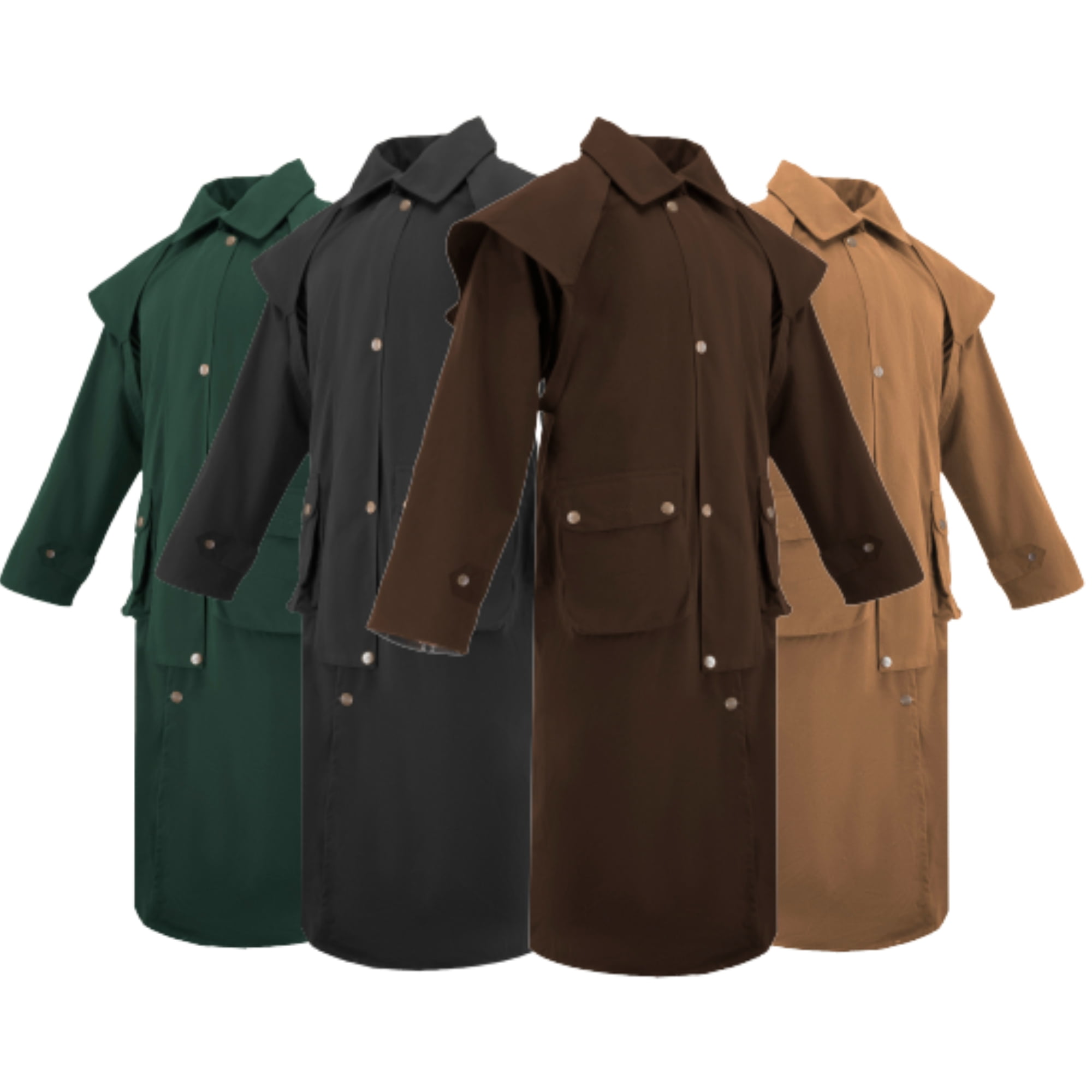 RESISTANCE Premium Unisex Western Long Duster Oilskin Jacket Waterproof Cowboy Cowgirl