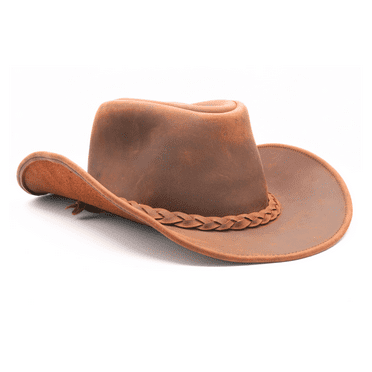 RESISTANCE Premium Full Grain Australian Style Leather Cowboy Hat | Shapeable Outback Hat For Men And Women