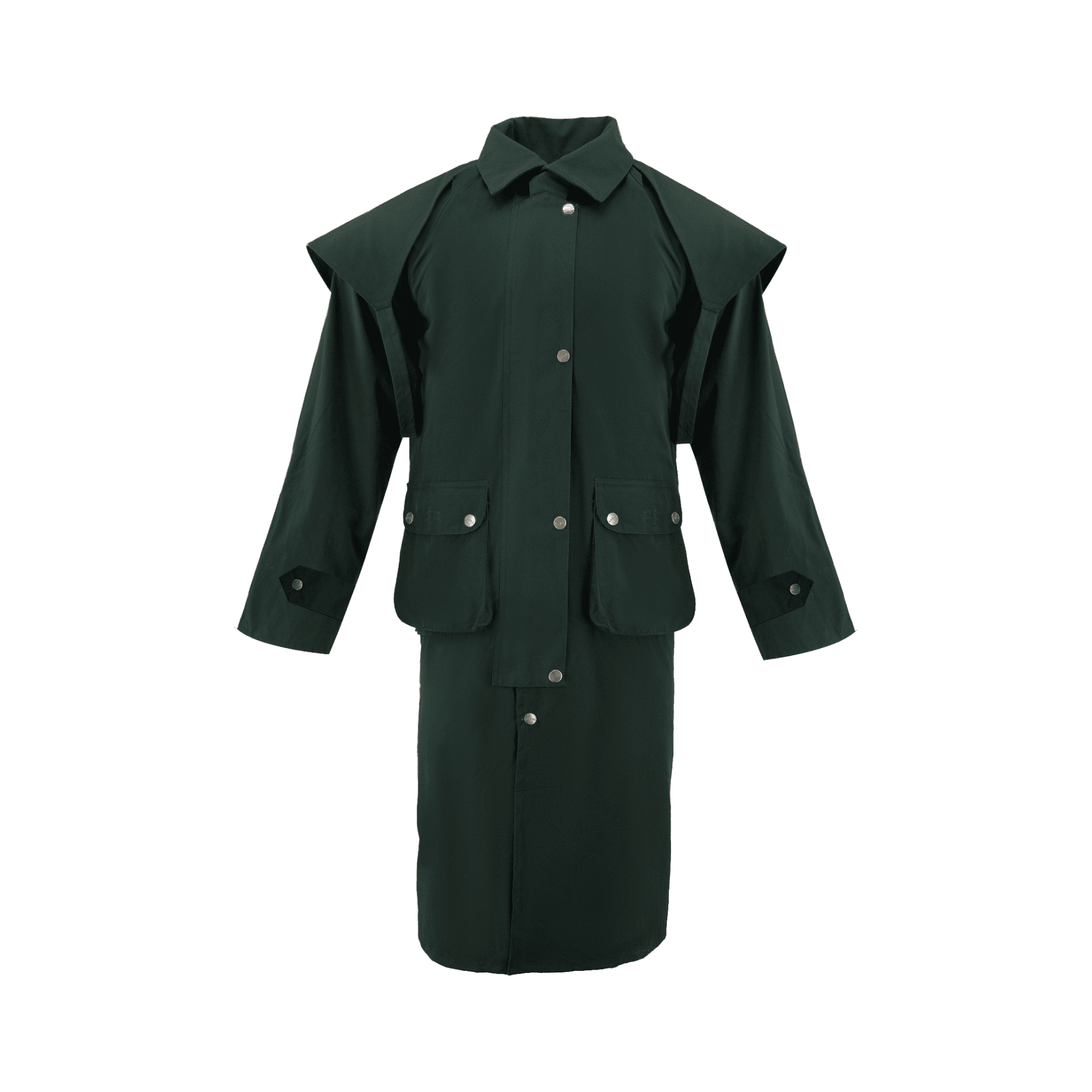 RESISTANCE Premium Olive Long Oilskin Duster Australian RainCoat For