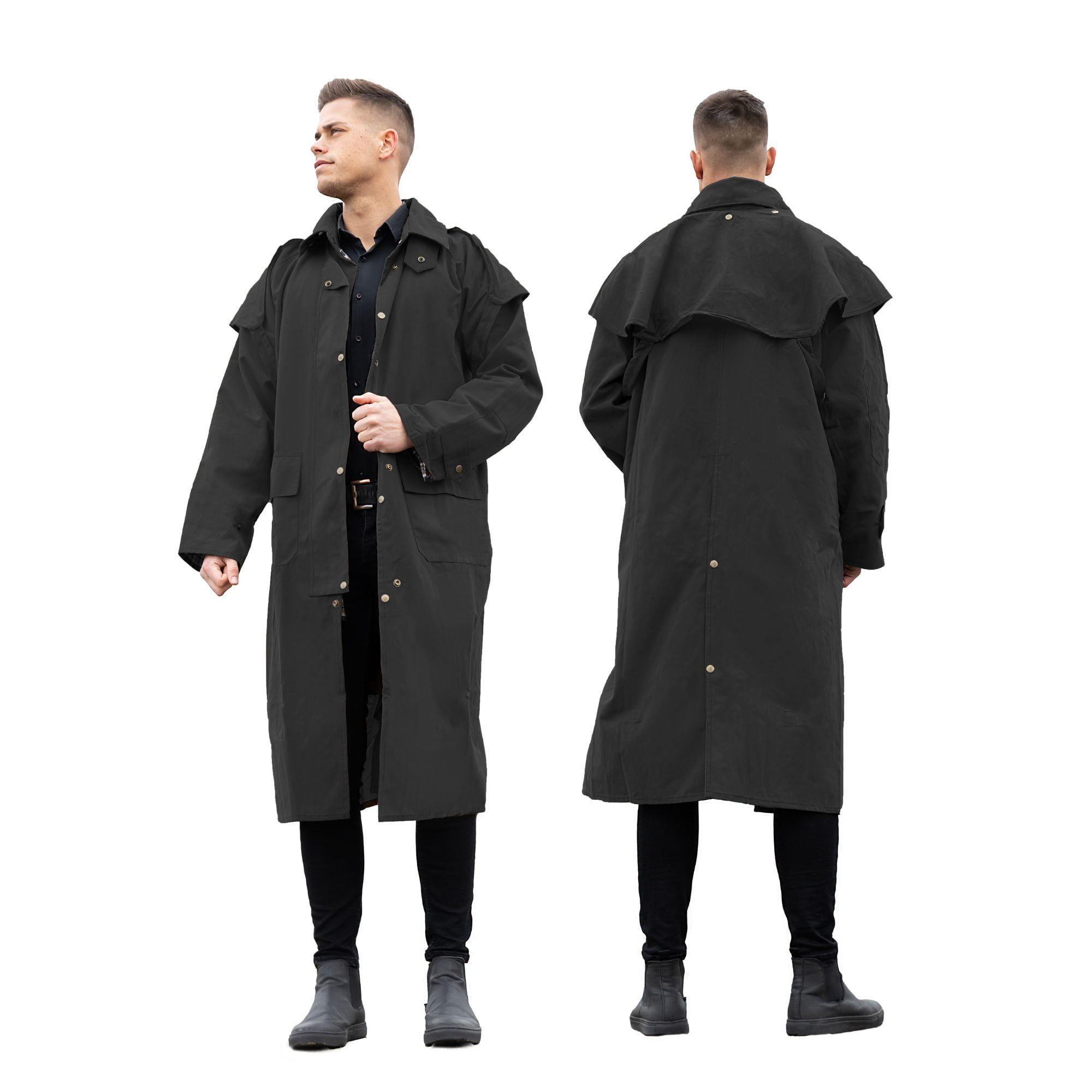 海外輸入 インボイス Oilskin RESISTANCE Duster Lightweight Unisex Coat, ジャケット・アウター