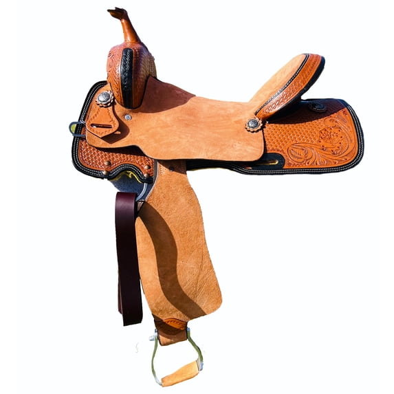 RESISTANCE Western Adult Barrel Premium Leather Horse Saddle