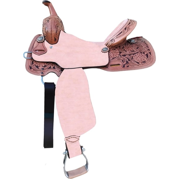 RESISTANCE Western Adult Barrel Premium Leather Horse Saddle