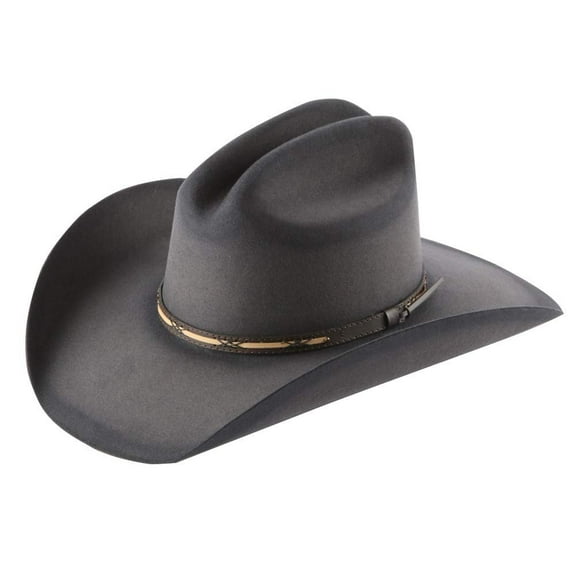 RESISTOL Grey Men's Western Hat, 7 1/2