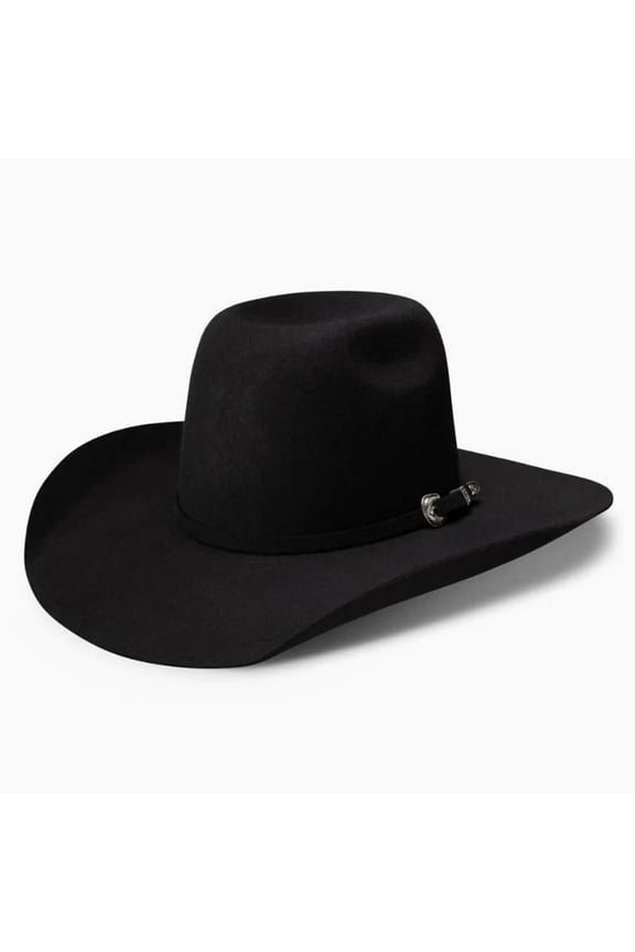 Kid's 2X Pay Window 4" Brim Pre-Creased Cowboy Hat Black