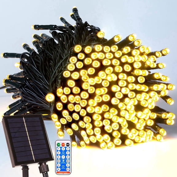 RESNICE 100FT Solar String Lights for Outside 300 LED High Bright Outdoor Waterproof Solar Powered String Lights with Remote for Tree Garden Backyard Patio Porch
