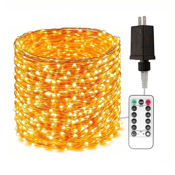 RESNICE 660FT Warm White Plug in Fairy Lights 2000 LED Waterproof Twinkle Copper Wire String Lights with Remote for Christmas Tree Bedroom Porch Patio Garden Wedding Party