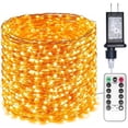 thumbnail image 1 of RESNICE 66FT Warm White Plug in Fairy Lights 200 LED Waterproof Twinkle Copper Wire String Lights with Remote for Christmas Tree Bedroom Porch Patio Garden Wedding Party, 1 of 9